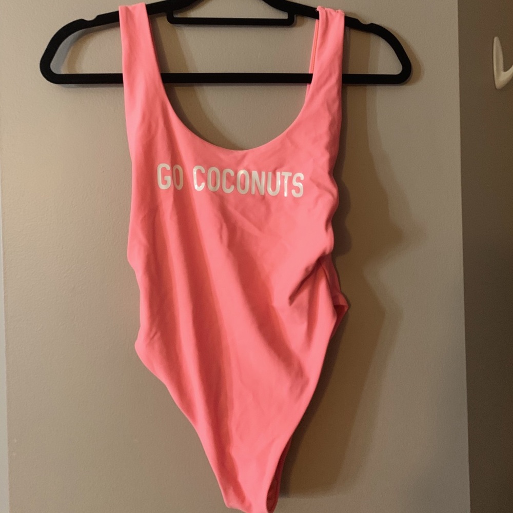 Pink one piece swimsuit